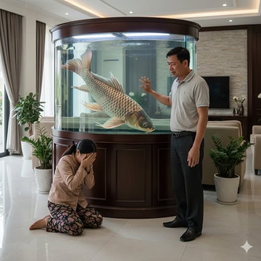 Đó là con cá anh nuôi 12 năm, từ lúc nó chỉ hơn gang tay đến khi vảy đỏ như than hồng, giá trị không chỉ nằm ở tiền – mà là công sức