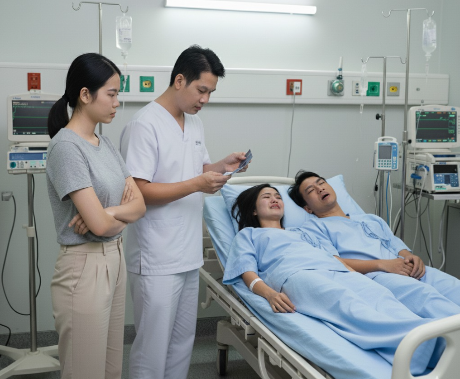 ‘Vui vẻ’ quá đà, chồng và “trà xanh” phải c:ấp c:ứu, còn lấy thẻ của tôi để quẹt, ai ngờ cả 2 kh:óc th:ét khi bác sĩ báo tin…