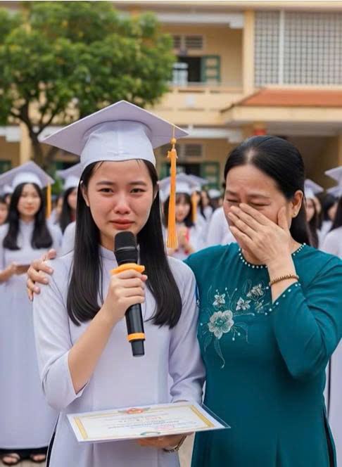 Mẹ nhặt ve chai, cha không có, nữ sinh bị bạn bè xa lánh suốt 12 năm học, ngày nhận bằng khen, em đã phát biểu một câu khiến cả trường chìm trong nước mắt