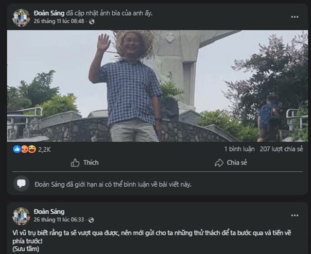 Bài đăng cuối cùng gây á:m ả:nh của Đoàn Văn Sáng trước khi bị bắt vì ra tay với Nguyễn Xuân Đạt ở Lạng Sơn