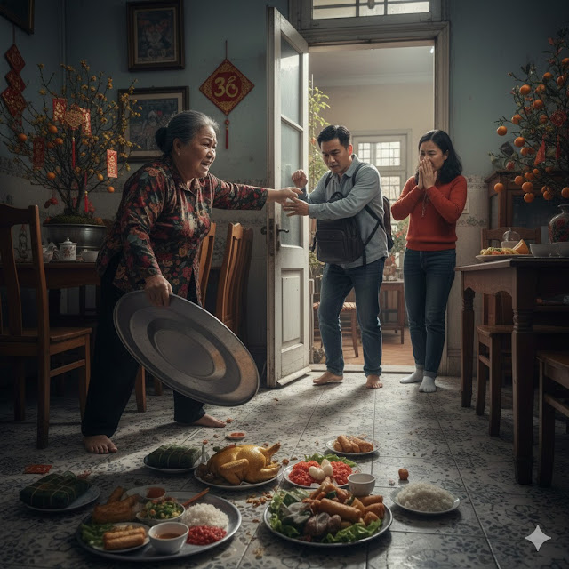 Chiều 30 Tết Tôi Không Cho Chị Chồng Vay Tiền, Mẹ Chồng Hất Tung Mâm Cỗ Và Đuổi Tôi Ra Khỏi Nhà…