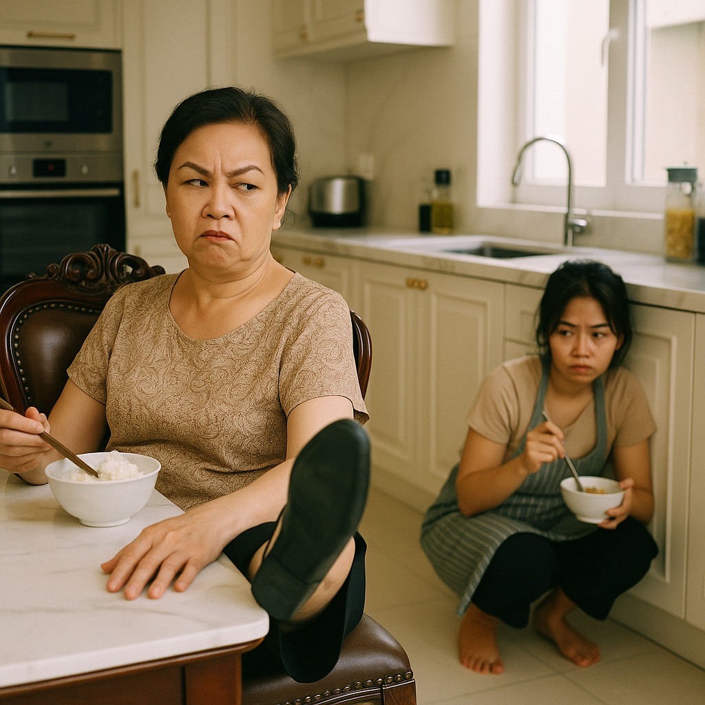 Mẹ chồng ch;ê con dâu quê mùa, luôn bắt ngồi dưới góc bếp khi ăn cơm, đến ngày bà nằm liệt mới té ng/ửa về gia thế của nhà thông gia