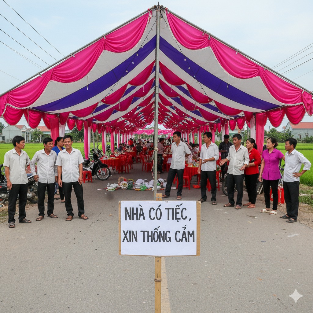 Dựng rạp cưới ngoài ngõ trước 1 tuần, gia đình tôi bị cả làng tây chay