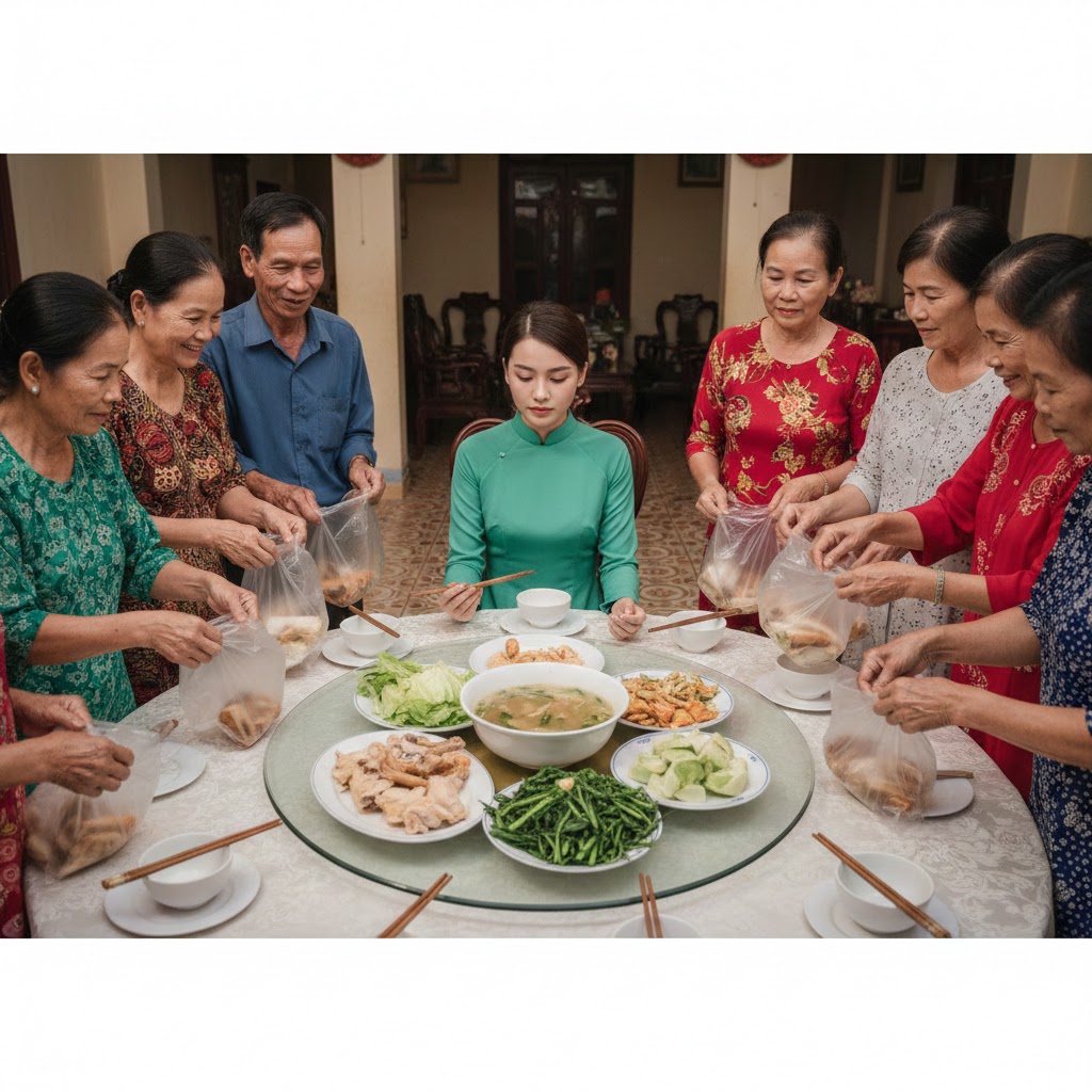 Ăn cỗ quê mừng 1 triệu, tôi ấm ức vác bụng đói về vì tục lấy phần