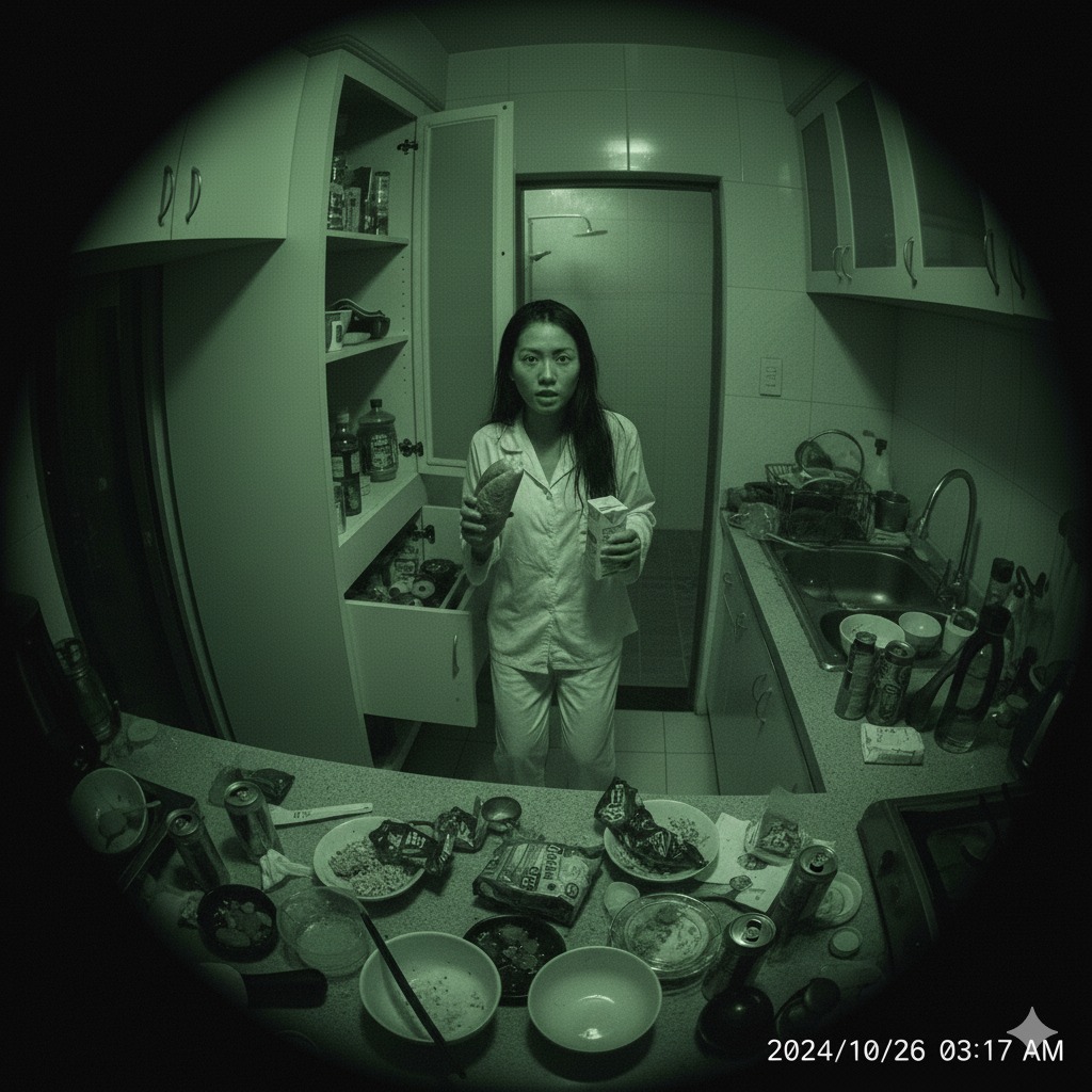 Mỗi đêm, thức ăn trong bếp biến mất. Ban đầu tôi nghĩ là chu;ột, rồi mèo ho;ang, nhưng khi bật ca/me//ra gi;ám s;át