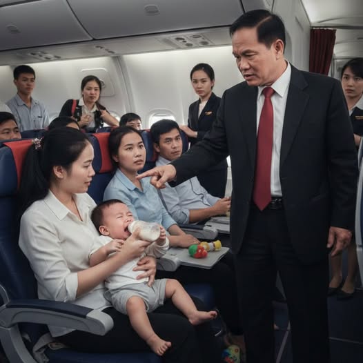 Trên máy bay, 1 đứa bé khóc không ngừng. Đúng lúc này vị đại gia giàu có giận dữ tiến lại gần và quát tháo yêu cầu đứa trẻ phải im lặng, ông ta mắng xối xả cho đến khi người mẹ đơn thân lên tiếng tiết lộ rằng đứa bé đang bị