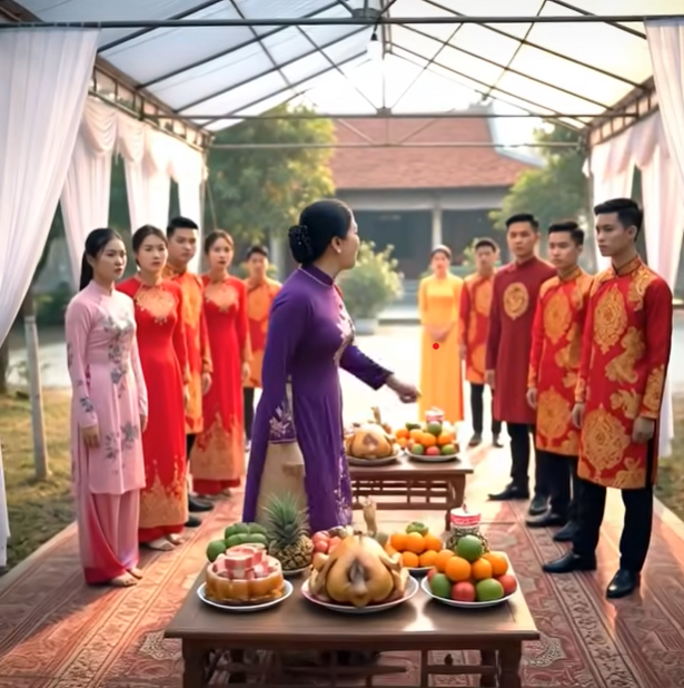 Vừa vào đến sân nhà gái, nhìn con gà luộc đang được bày chình ình trước mặt, mẹ chồng tuyên bố “Hôn sự này phải hủy”