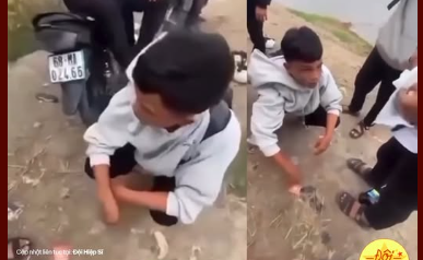 VIDEO học sinh tại trường THPT ở Hòn Đất bị bạn “nựng” rồi ép mukbang BVS