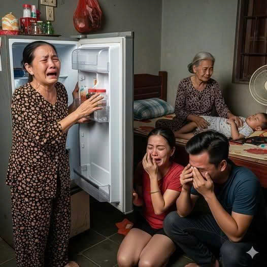 Con dâu bận đi công tác, để cháu cho bà nội trông, trở về thấy nhà cửa vẫn ngăn nắp, cháu ngủ ngon, nhưng mở tủ lạnh ra thì mẹ trẻ bỗng gào khóc ngất lịm